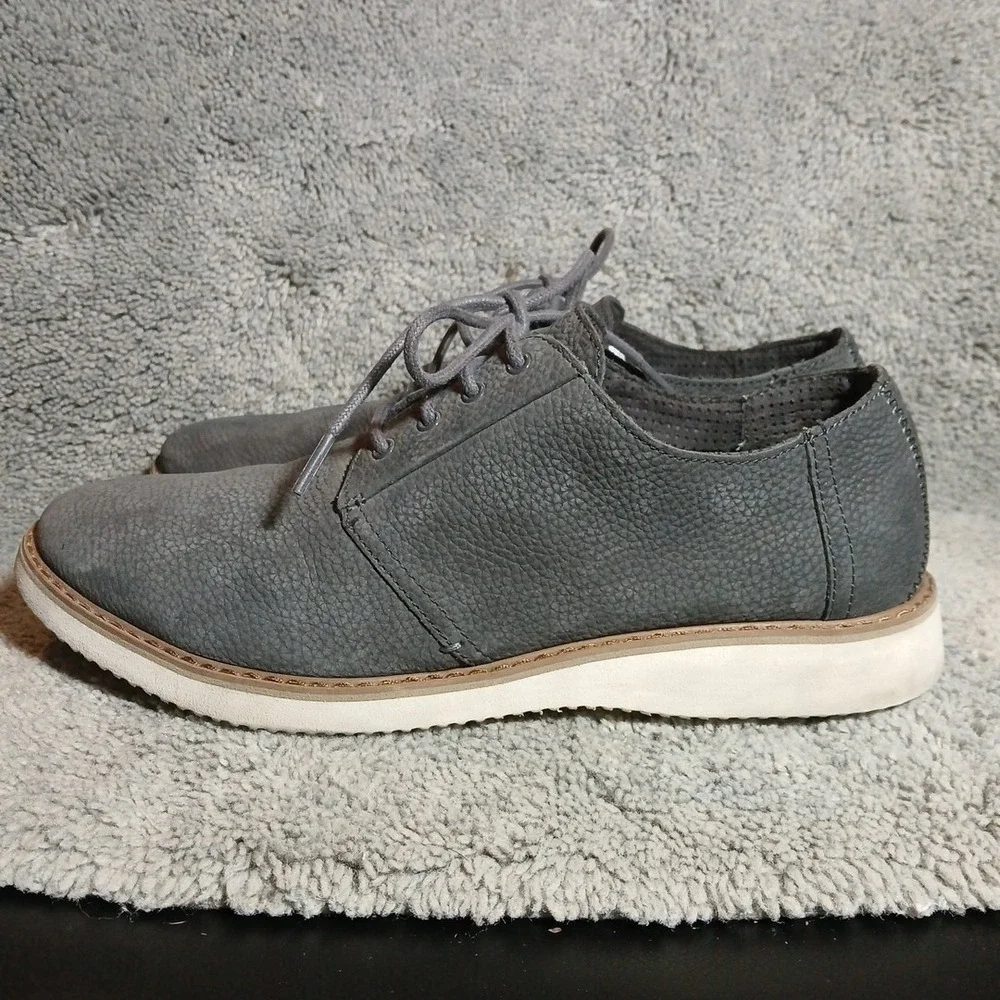 TOMS Men's Size 10 Preston Casual Oxford Shoes in‎ Gray Suede
